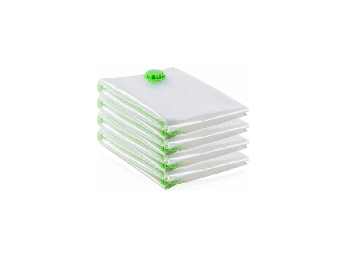Lurelia Sacos De Armazenamento A Vácuo, Pack 4, 130 X 100 Cm, Reutilizáveis, Para Roupas, Edredons E Roupa De Cama