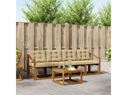 Vidaxl Conjunto De Sofás Para Exterior 5 Unid. Natural E Bege