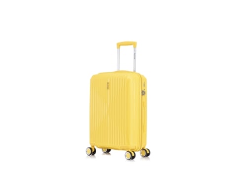 Mala grande de polipropileno Celims | 75 cm, 23 kg | Trava TSA | 8 rodas giratórias | Amarela | Celims França