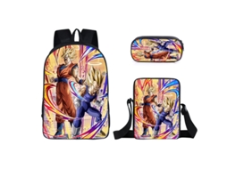 KOHREE Conjunto de Três Peças de Mochila Escolar de Estudante Dragon Ball