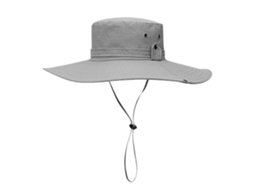2026 gorra de Cubo com Visera Larga Upf50+ Impermeável Ajustável para Homem Trekking Camping Praia Cinza Claro