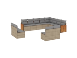 Garden Sofa Set, Garden Sofa Sets Vidaxl Bege Rattan / Vime (n/a)
