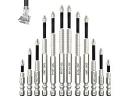 Conjunto De 12 Peças Parafusadeira E Furadeira Magnéticas K5 Com Antiderrapante, Ph2 Em Aço Inoxidável Durável, Ergonômicas 150 R -aquaforge