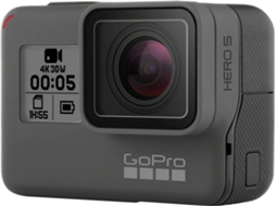 Action cam GOPRO Hero 5 (4K - 12 MP - Até 2h20 de autonomia - Wi-Fi e Bluetooth)