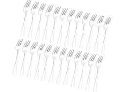 De 24 Garfos De Aço Duráveis Para Sobremesas E Refeições, Design Elegante, Fáceis De Limpar, Gokoco