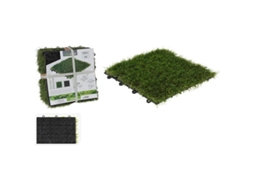 Conjunto de 6 pastilhas de grama artificial 30x30 cm IPAE-PROGARDEN