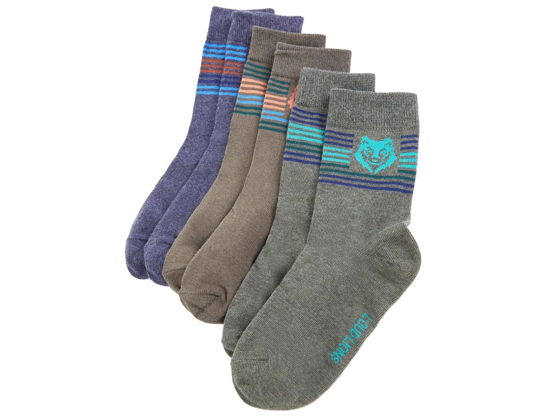 Meias Para Criança 5 Pares Ue 23-26