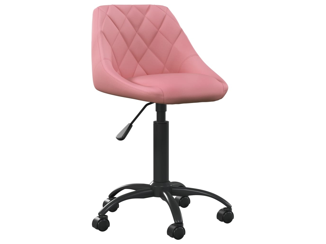 Cadeira De Escritório Vidaxl Cor-de-rosa Veludo