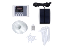 Sistema De Irrigação Automática Solar Com Bomba E Alarme Sonoro Para 10 Plantas Em Vasos Programável