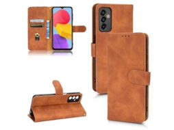 Capa De Couro Com Flip Magnético Para Samsung Galaxy M13 4g Com Sensação De Pele