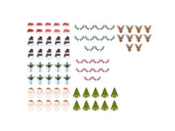 240 Cartões Decorativos para Copo de Natal com Padrões Fofos | S/MARCA