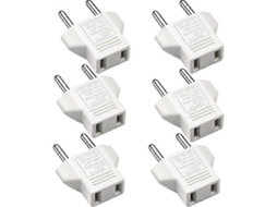 Adaptador Eua Para Ue, Branco