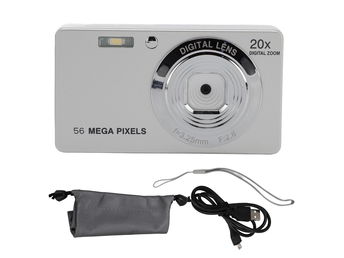 2026 câmara Digital 4k 56mp, Câmara Compacta para Viagem com Zoom 20x, Câmara Portátil de Ponto e Disparo