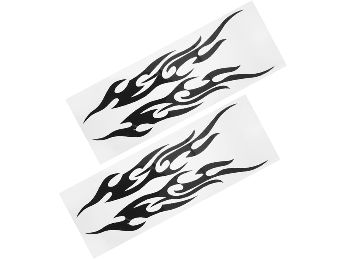 Adesivos Pretos Para Carros E Motos, 2 Pares, Resistentes Às Design