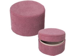Conjunto de 2 caixas de joias rosa
