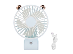 Ventilador Mini Usb Portátil com Cordão Azul Claro