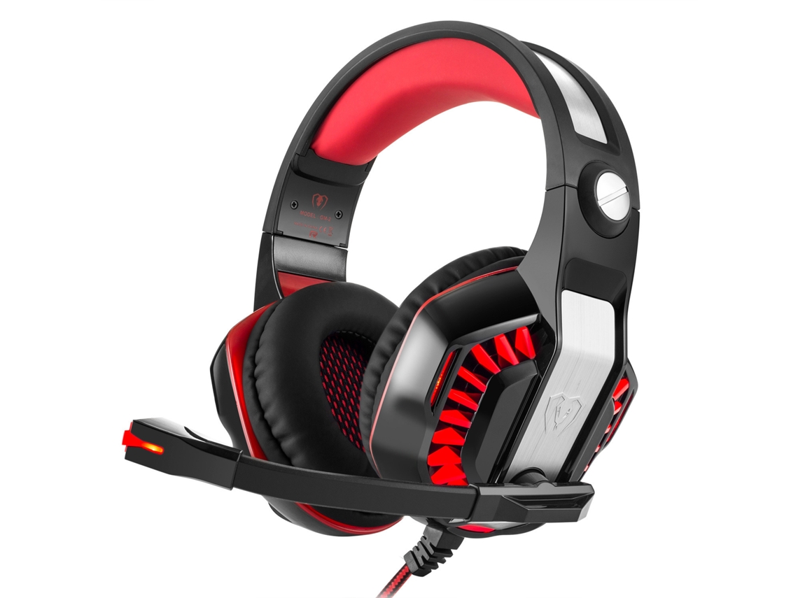 Auscultadores Bluetooth TRUMSEN Gm-2Over Ear Preto Vermelho