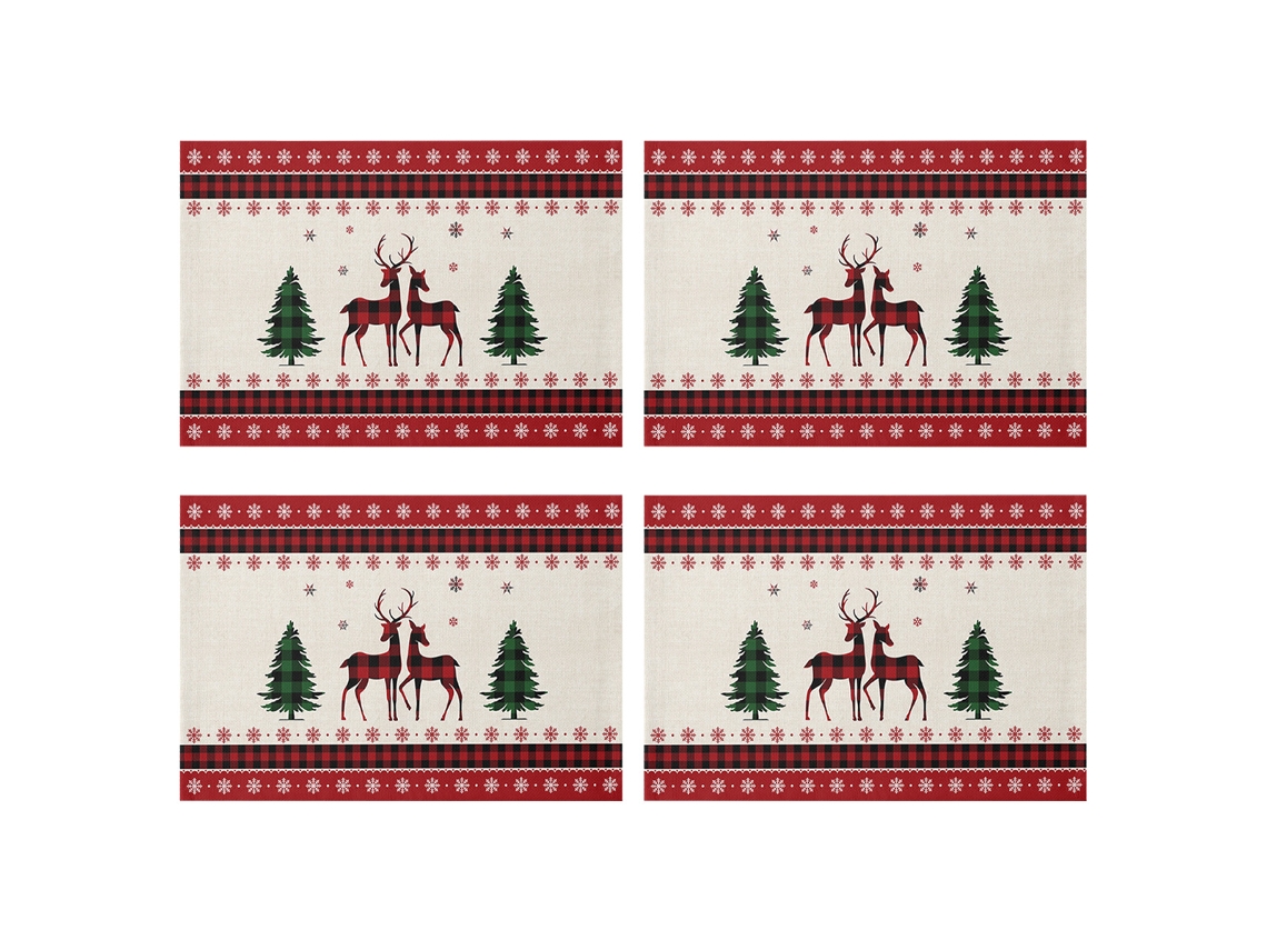Natal Novo Placemat Casa Boneco de Neve Decoração Tapete de Mesa Antiderrapante Toalha de Mesa de Isolamento Térmico