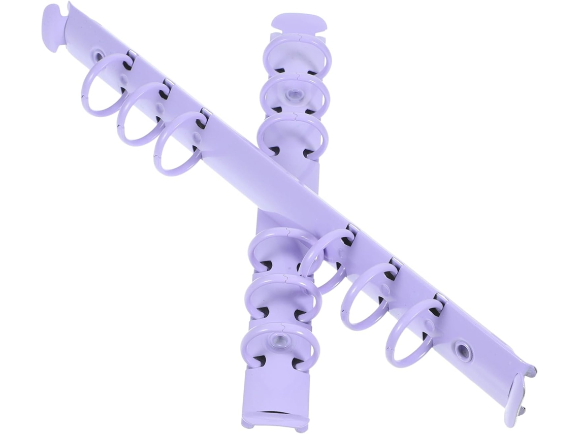 Clipe Para Caderno Uonlytech Em Metal Roxo, Mecanismo Suave E Fácil Para Decoração Escolar, Adequado Para Pequenos