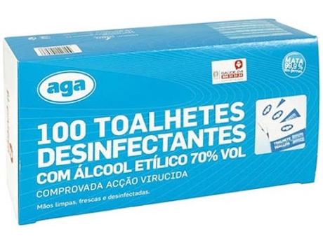 Toalhetes Desinfetantes AGA (100 un)