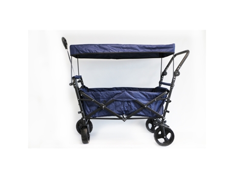 Bollerwagen Premium Xxl Carretilla Plegable, Azul Techo Vedes