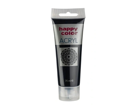 Pintura Acrílica Preta, 75 Ml Happy Color