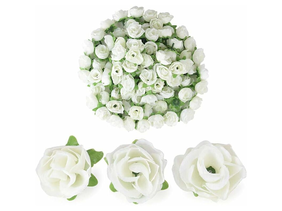 100 Rosas Artificiais, Rosas de Espuma a Granel com Haste para Buquês de Casamento, Centros de Mesa AQUAFORGE