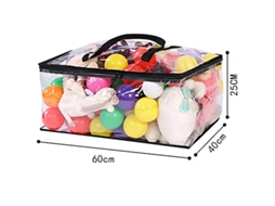 Saco Transparente Para Guardar Roupas Com Alças Reforçadas, 55x40x25cm