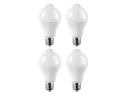 Lurelia Lâmpada Led Com Sensor De Movimento Pir, 4 Peças, E27, 9 W, 6500 K, Branco, Baixo Consumo