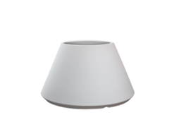 Vaso De Resina Para Plantas Interior/exterior, Desenho Cónico Redondo D.60x35h Stromboli Branco