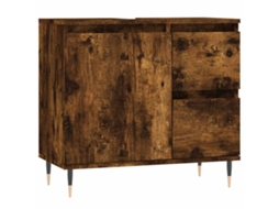 Bathroom Cabinet, Bathroom Cabinets Vidaxl Marrom Madeira Processada (n/a)