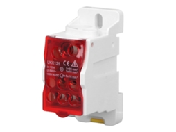 Caixa De Distribuição Din Rail Bloco Terminal Conector Elétrico 690v 125a Vermelha
