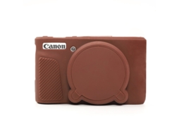 Capa Protetora Silicone HEXINYIGJLY para Canon Powershot Sx740/sx730leve, Antirriscos Marrom