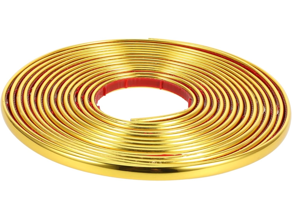 Moldura De Pvc Autoadesiva Dourada 5 M Para Decoração.