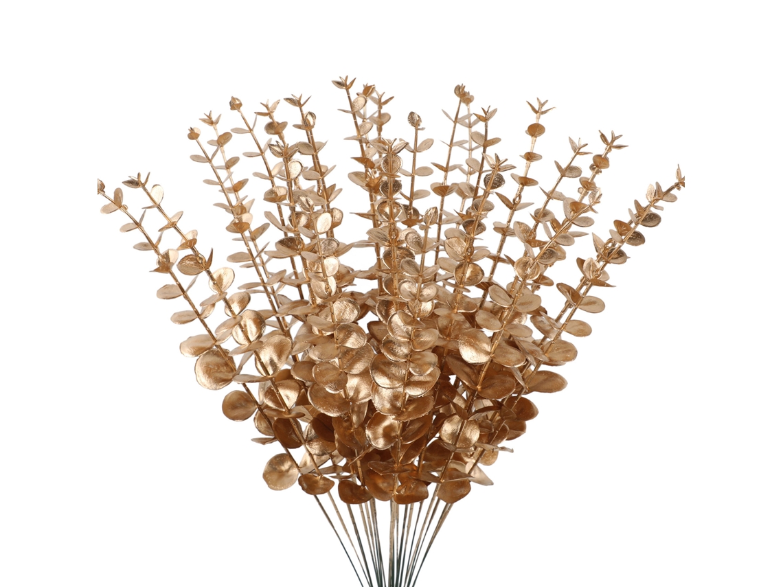 Laxiscreed Conjunto De 24 Ramos De Eucalipto Artificial Para Decoração De Interior