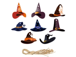 Lurelia Decoração Suspensa Festas Halloween Pingentes Chapéus