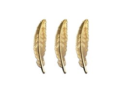 Nail Art Photo Tool Feather Feather Metal Bookmark Feather Bookmark Ouro ZMDECQNA 3 Un