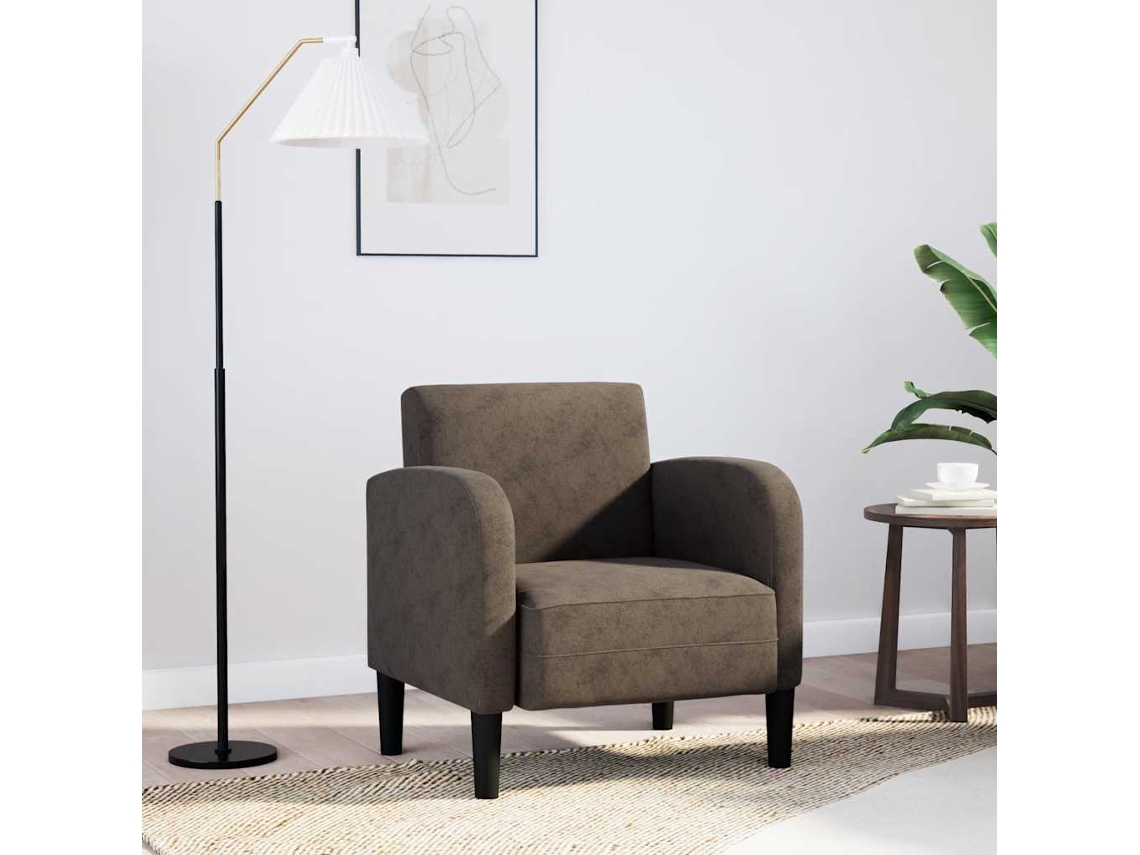 Vidaxl Poltrona Com Apoios De Braços 54 Cm Couro Artificial