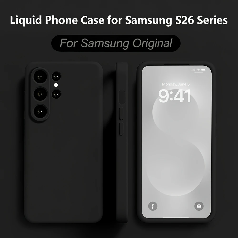 Capa Traseira De Silicone Líquido Macio E Resistente A Impactos (preta) Para Samsung (iphone 14 Pro).