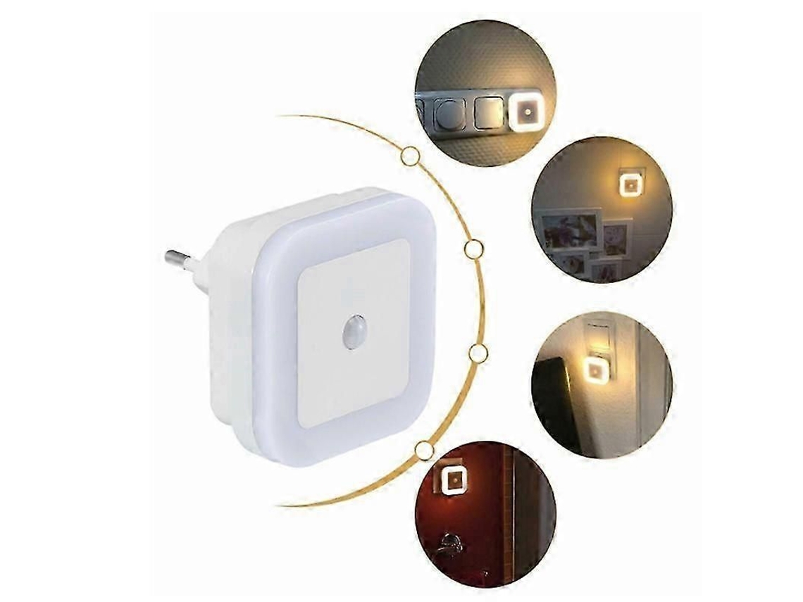 Conjunto De 2 Luzes Noturnas Led Soaiy Com Detector De Movimento, Econômica, Sensor Pir, Tom Quente