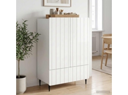 Vidaxl Buffet Branco Brilhante 66 X 34,5 X 97 Cm Derivados De Madeira