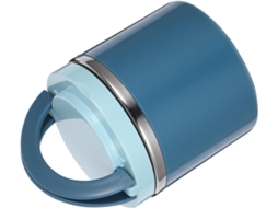 Marmita Térmica Abaodam De Aço Inoxidável, 630ml, Portátil, Azul, Estilo Bento, Com Isolamento Térmico Que Mantém Os