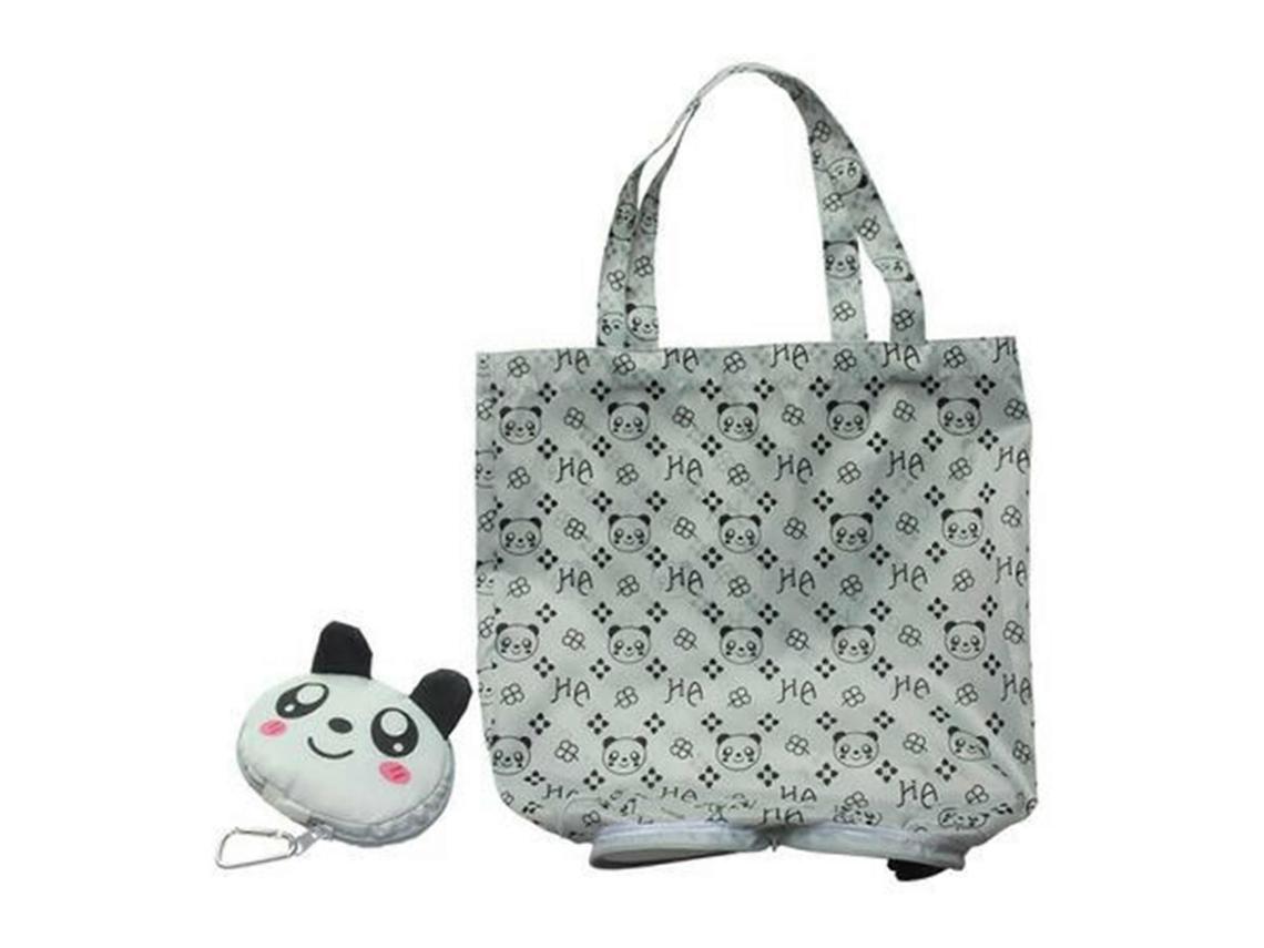 Sacola de Compras Dobrável com Estampa de Desenho Animado Sacola Reutilizável para Mulheres, Prática, Dobrável em Nylon e Portátil, com Fivela GOKOCO