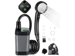 Kit De Chuveiro Para Acampamento, Portátil, Bomba Elétrica Recarregável, À Prova Dágua, Com Visor Inteligente E 4 Modos Uso Externo, Slowmoose