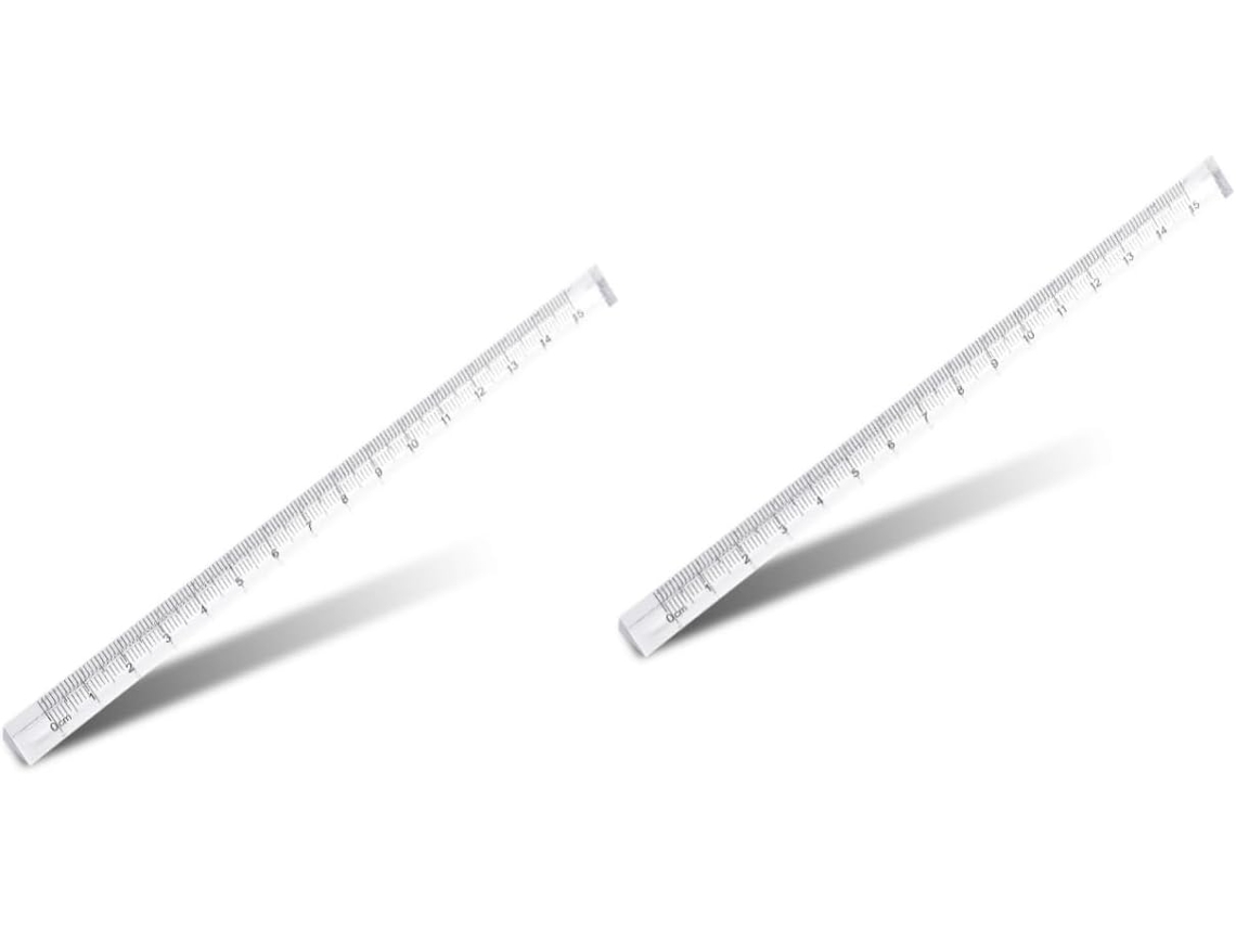 Réguas Triangulares Transparentes Para Desenho E Medição, Com 16