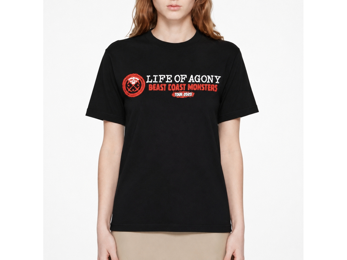 Life Of Agony Beast Coast 2020 Photo T-shirt Unisex Adults Size:l