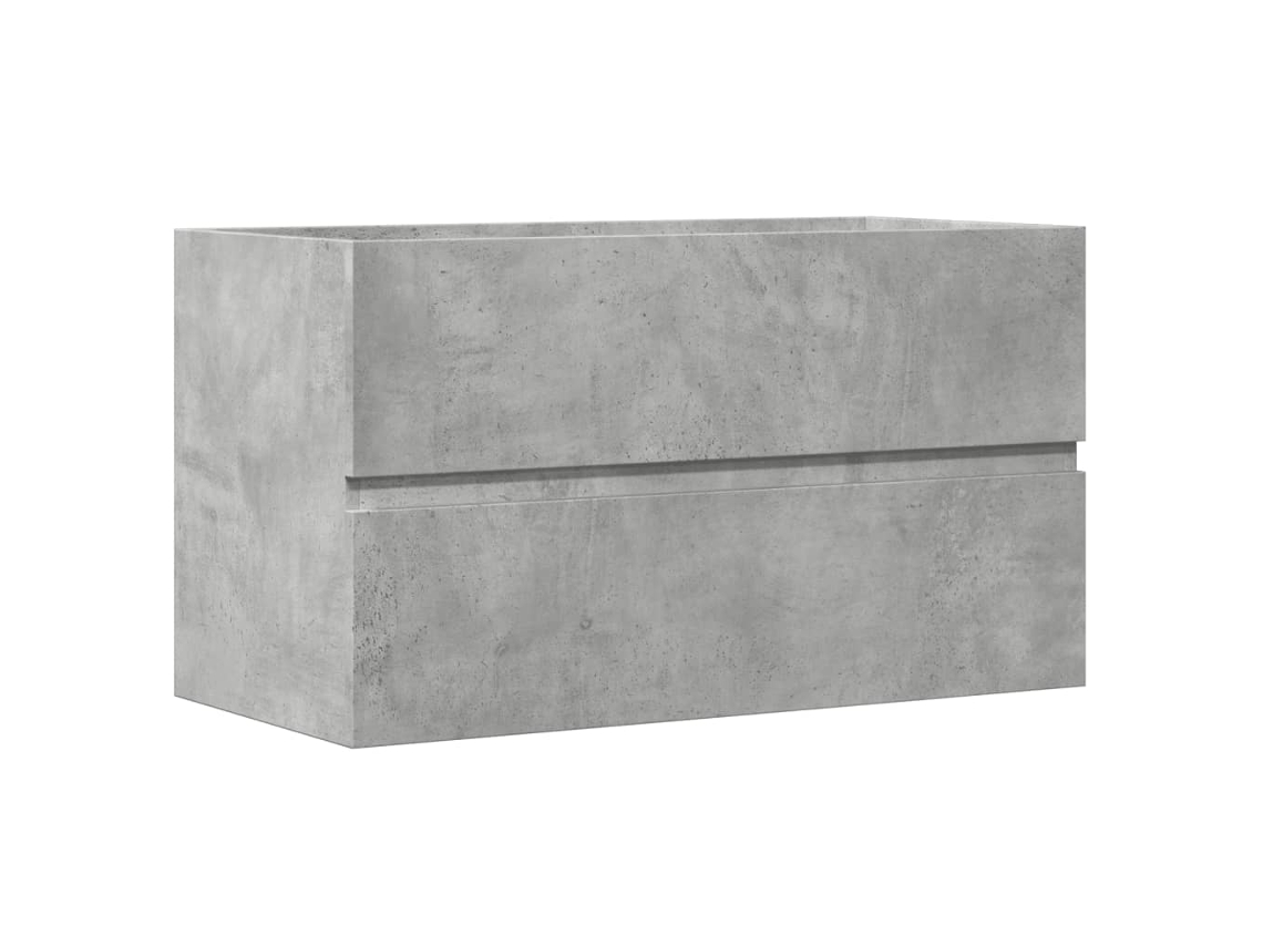 Armário de Lavatório 90x38,5x45 cm Contraplacado Cinzento Cimento MAISON EXCLUSIVE