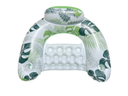 Cadeira inflável para piscina com porta copos e encosto em verde claro SIURN