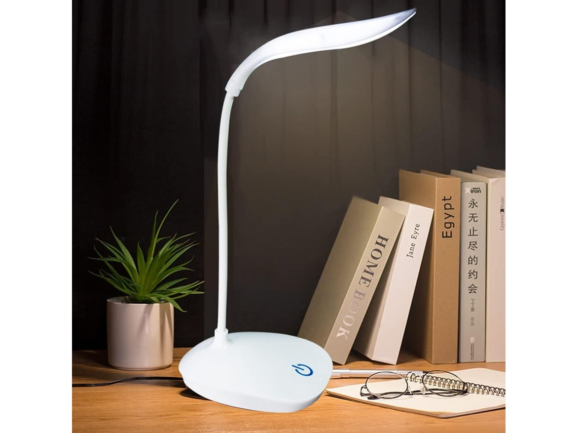 Luminária De Mesa Portátil Usb Led, Recarregável, Sensível Ao Toque E Com Intensidade Ajustável, 3 Modos De Iluminação