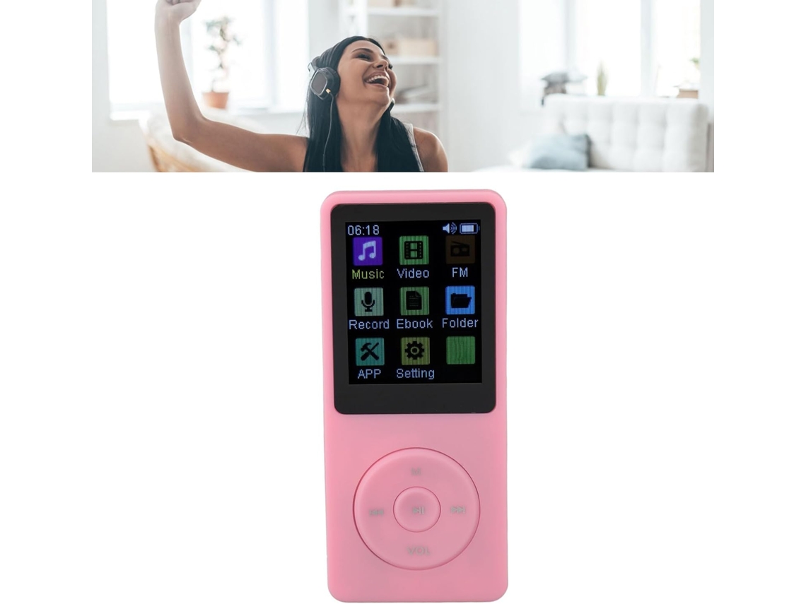 Reprodutor De Mp3 Bluetooth, Reprodutor De Música Mp3, Reprodutor De Mp4 Com Tela Lcd 1, 82 Polegadas, Compatível Com
